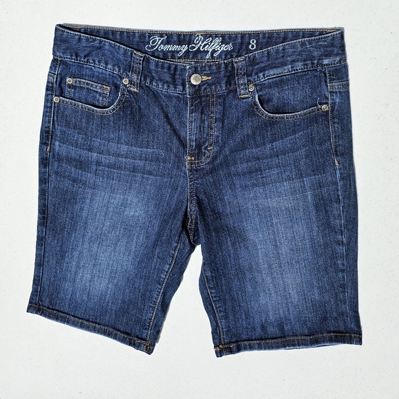 Tommy Hilfiger Pants - TOMMY HILFIGER Blue Denim Jean SHORTS size 8 Spandex 2%